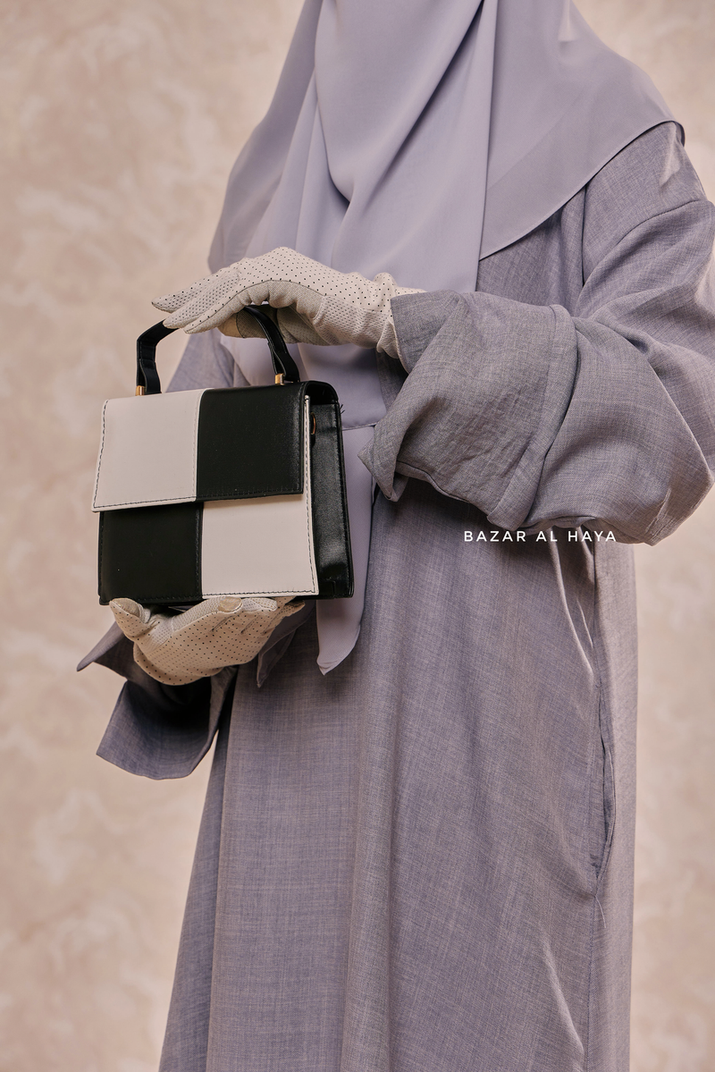 Matte Crossbody Bag In Black & White - Gift