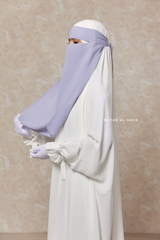 Single Layer Niqab In Silver - Super Breathable & Comfy