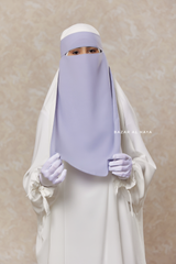 Single Layer Niqab In Silver - Super Breathable & Comfy