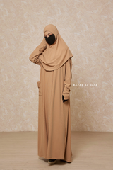 Amber Khawla Premium Corduroy Cotton Two Piece Prayer Dress - Abaya & Khimar