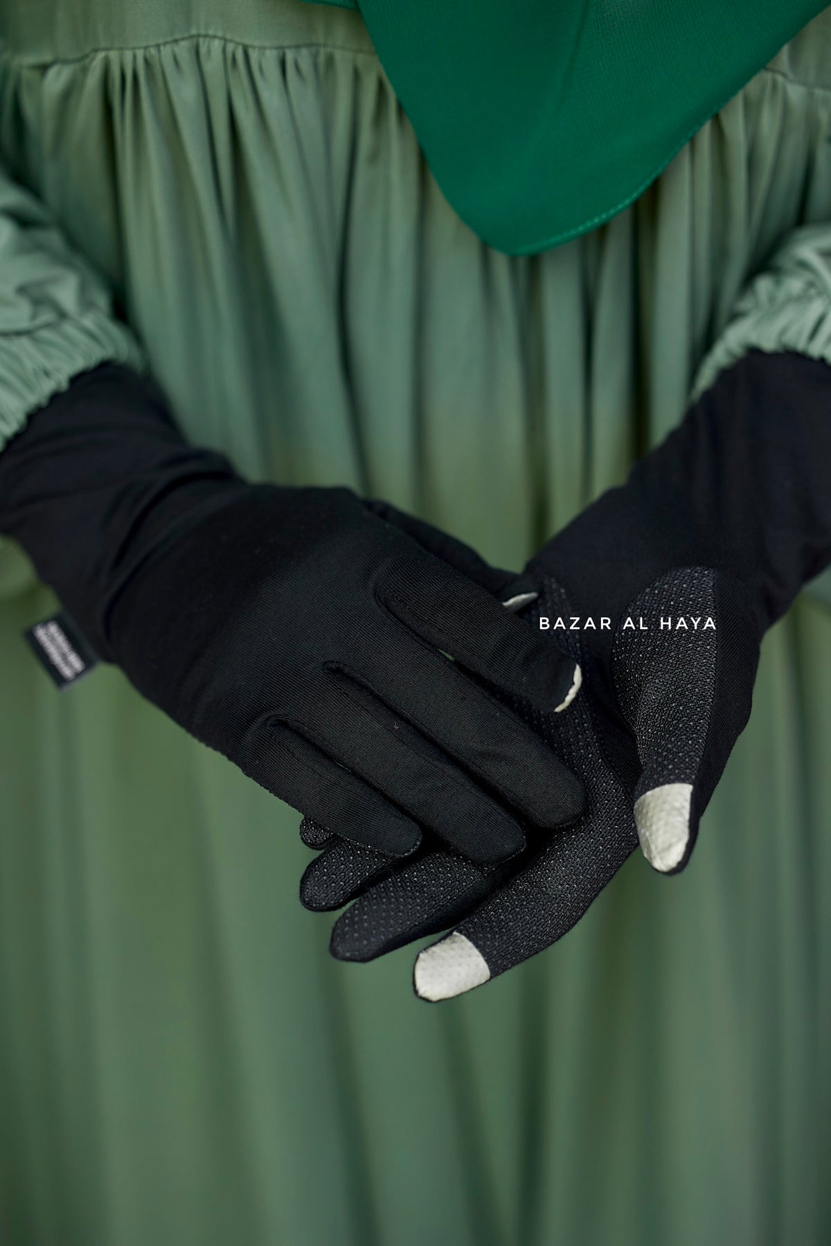 hijab handschuhe Black Plain Touch Screen Gloves