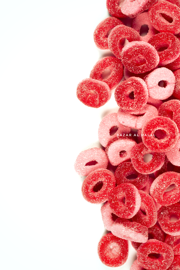 Halal Sugared Gummy Cherry Rings