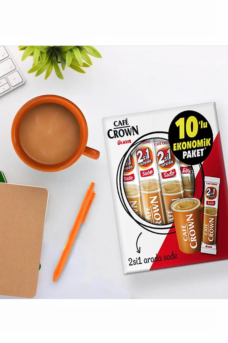 Ulker Cafe Crown 2in1 Plain Coffee - 10 Pack