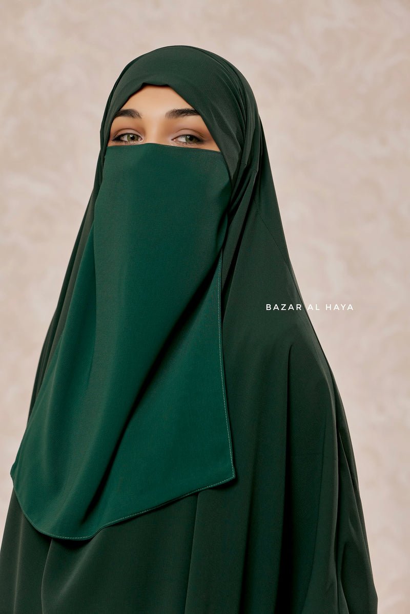 Emerald Single Half Niqab - Super Breathable Veil