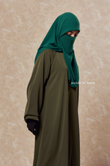 Salam Olive Abaya - Flowy & Relaxed Fit