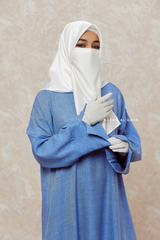 Blue Rahima Loose Fit Comfy Abaya With Pockets - Leon