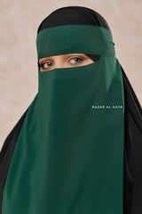 Emerald Green Single Layer Niqab - Super Breathable & Comfy