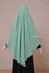 Mint Mubarak Long Triangle Diamond Khimar - Nidha Extra Long