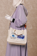 “Modesty - The Branch Of Faith” Ivory Cotton Tote Bag