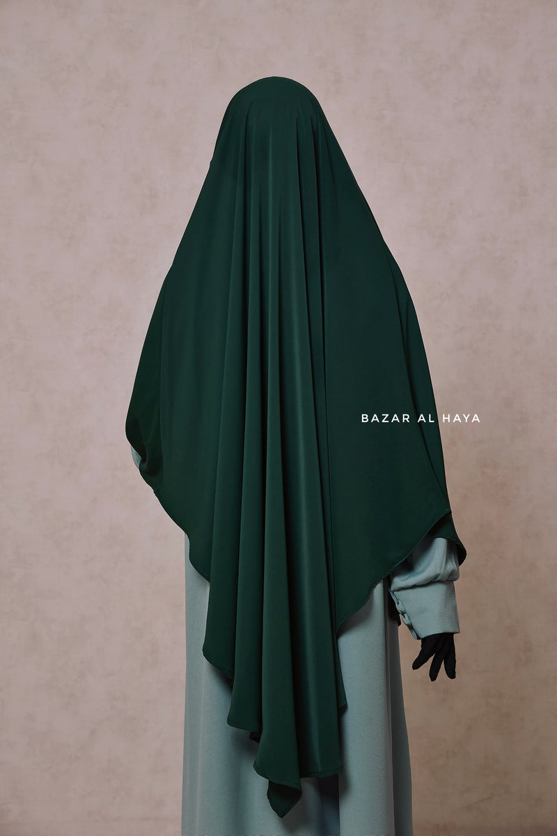 Mubarak Khimar - Extra Long Triangle Diamond Khimar In Silk Crepe