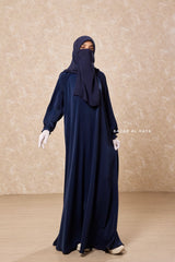 Navy Salam Abaya - Loose & Wide Bottom