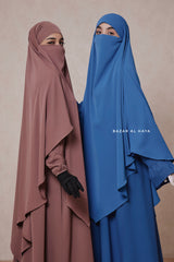 Mubarak Triangle Diamond Khimar in Silk Crepe - Extra Long