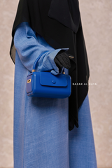 Rectangular Prism Crossbody Hand Bag In Royal Blue