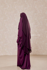 Two Layer Purple Flap Niqab - Wide & Super Breathable Veil