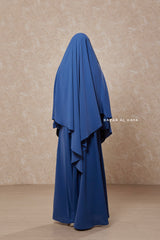 Steel Blue Salam 2 Abaya & Mubarak Khimar Two Piece Set - Nida