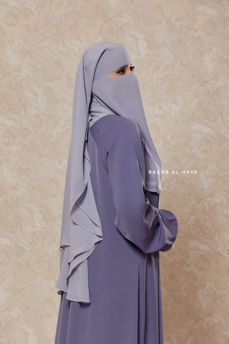 Two Layer Niqab - Premium Wool Chiffon - Medium