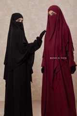 Salam 2 Abaya & Mubarak/Pari Khimar Two Piece Set - Nida/Chiffon