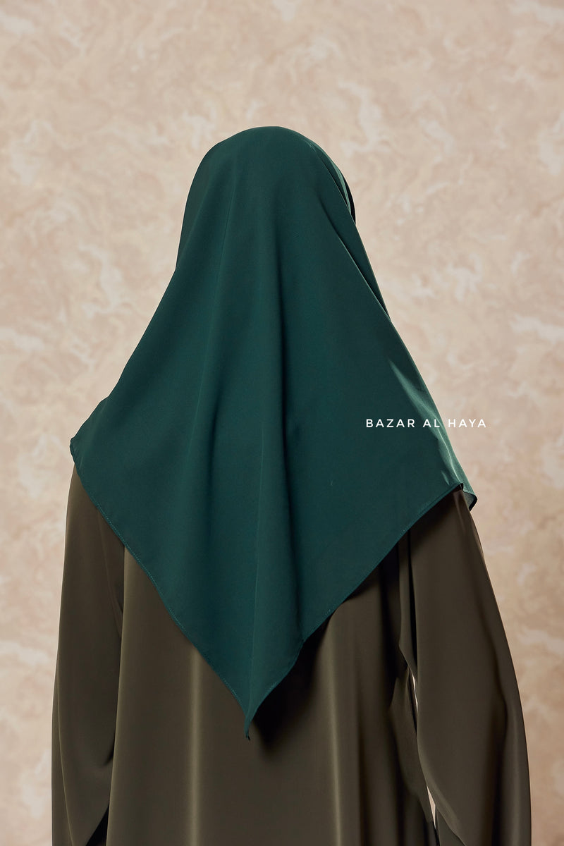 Emerald Square Scarf With Half Niqab Set - Super Breathable - Medium