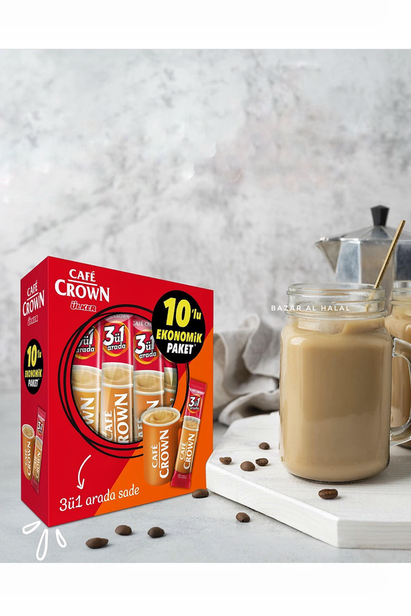 Ulker Cafe Crown 3in1 Instant Coffee 10 Pack - Original
