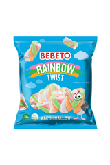 Halal Marshmallow: Bebeto Rainbow Twist - Whole Bag
