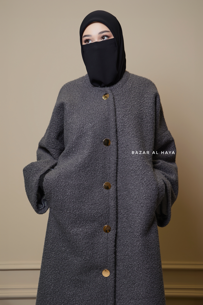 Grey warm coat online