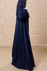 Navy Salam Abaya - Loose & Wide Bottom