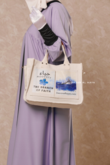 “Modesty - The Branch Of Faith” Ivory Cotton Tote Bag