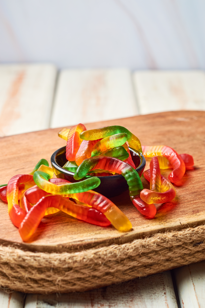 Halal Gummy Worms - Two Toned