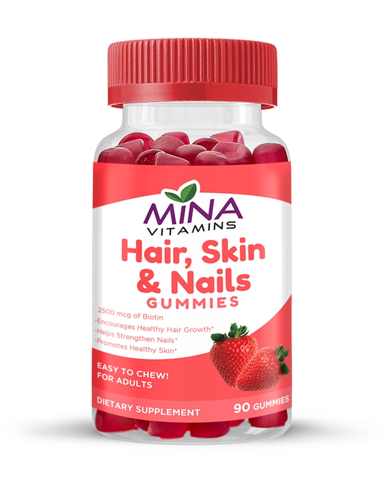 Halal Mina Hair & Skin Vitamins - Vegetarian, Non-GMO, Gluten Free 90ct