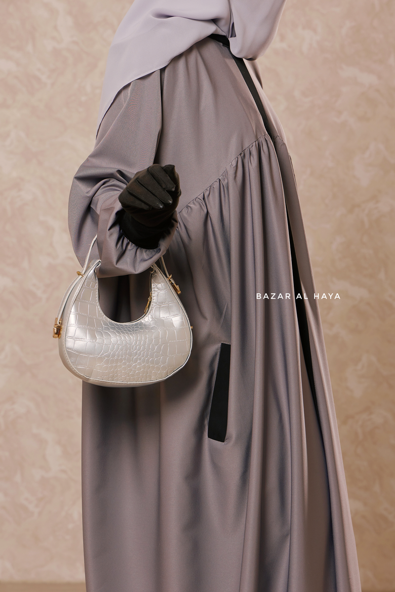 Matte Moon Hand Bag In Silver