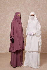 Jahida Two Piece Jilbab With Loose Pants Set - Skirt-Style Shalwar