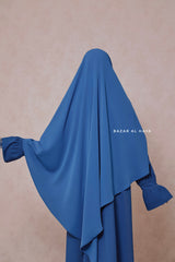 Mubarak Triangle Diamond Khimar in Silk Crepe - Extra Long