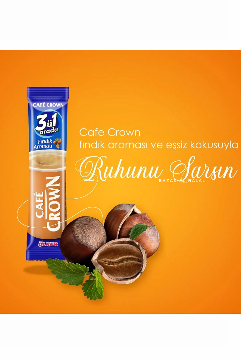 Ulker Cafe Crown 3in1 Hazelnut Coffee - 18gr