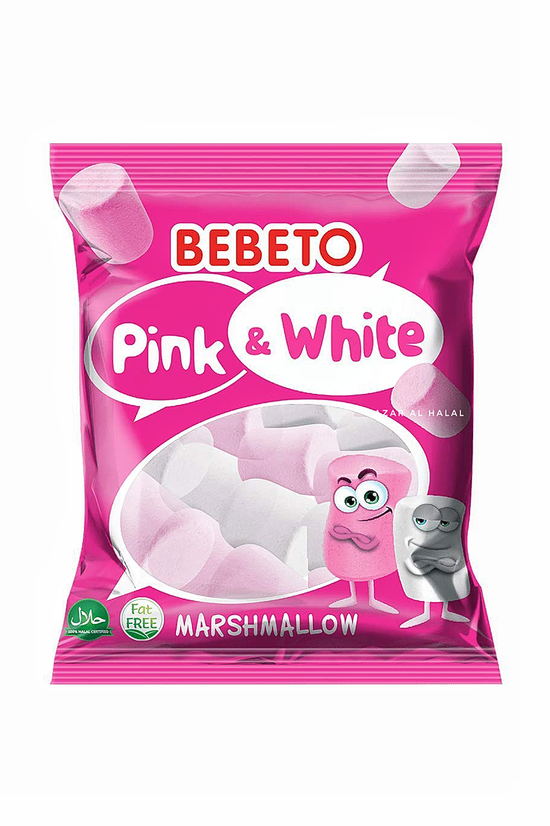 Halal Marshmallow: Bebeto Pink & White - Whole Bag