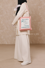 “Modesty Has No Nation” Pink Cotton Tote Bag