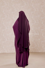 Two Layer Purple Flap Niqab - Wide & Super Breathable Veil