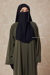 Single Half Black Niqab - Super Breathable Veil