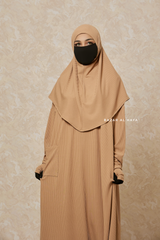 Amber Khawla Premium Corduroy Cotton Two Piece Prayer Dress - Abaya & Khimar