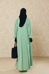 Mint Salam 2 Abaya - Comfy Style Front Zipper - Nida