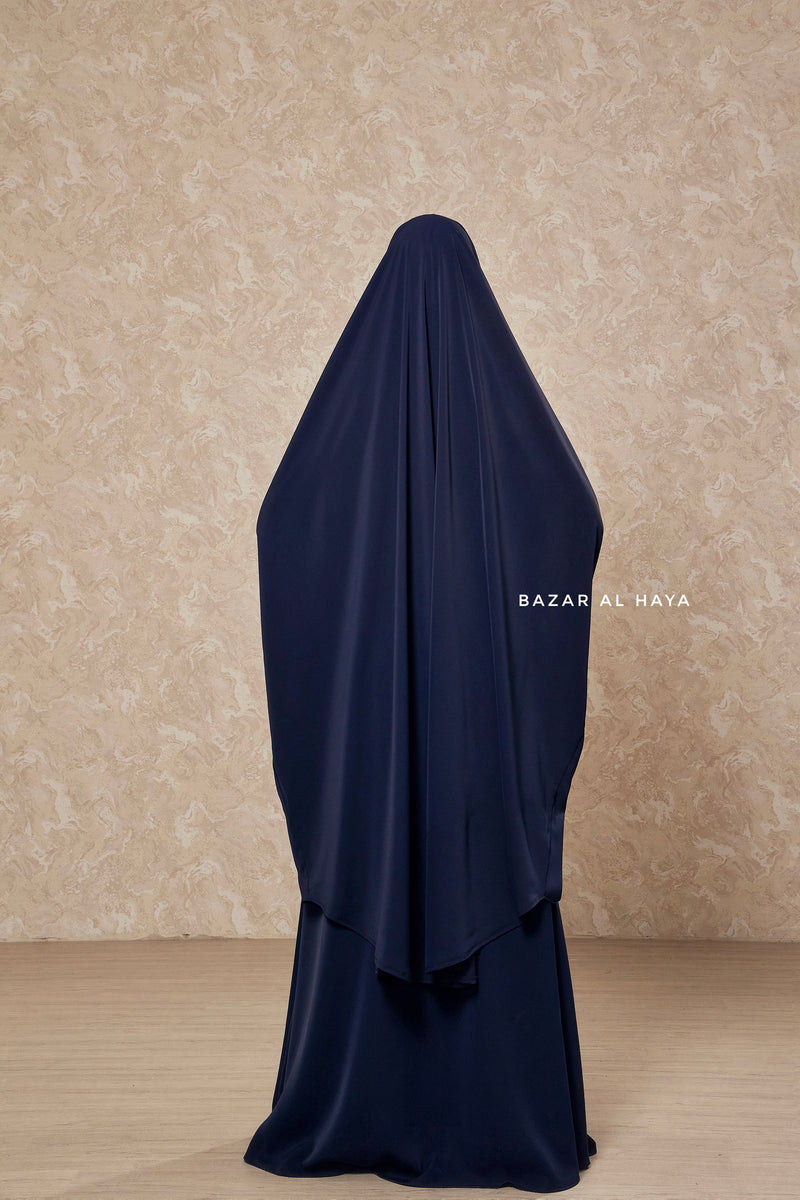 Hoor - Two Piece Navy Jilbab With Skirt- Long & Loose