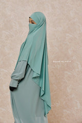 Mint Eliza Long Triangle Diamond Khimar - Soft Cotton