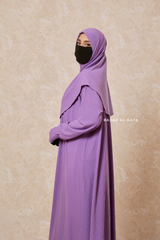 Lavender Khawla Premium Corduroy Cotton Two Piece Prayer Dress - Abaya & Khimar