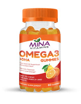 Halal Mina Omega3 + DHA Multivitamin - Vegetarian, Non-GMO, Gluten Free 60ct