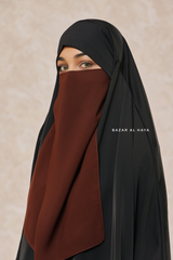 Single Brown Half Niqab - Super Breathable Veil