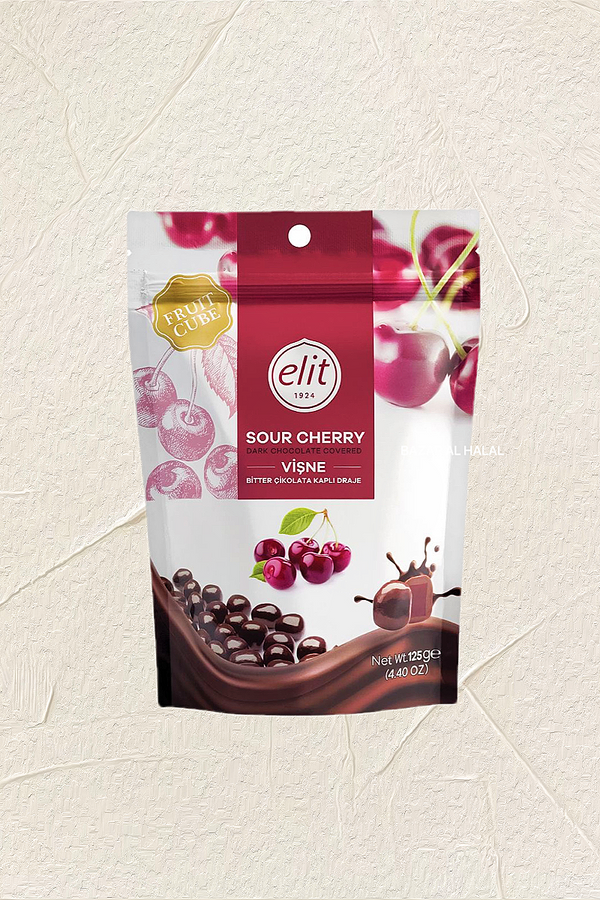 Elit Dark Chocolate Covered Sour Cherry Drage - Bag