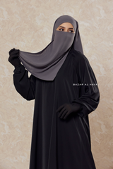 Grey Single Half Niqab - Super Breathable Veil