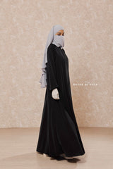 Black Salam 2 Abaya - Comfy Style Front Zipper - Nida