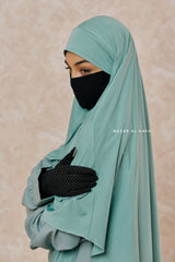 Mint Eliza Long Triangle Diamond Khimar - Soft Cotton