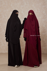 Salam 2 Abaya & Mubarak/Pari Khimar Two Piece Set - Nida/Chiffon