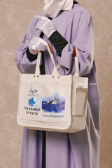 “Modesty - The Branch Of Faith” Ivory Cotton Tote Bag